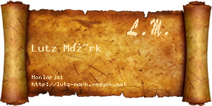 Lutz Márk névjegykártya