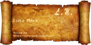 Lutz Márk névjegykártya