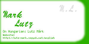mark lutz business card